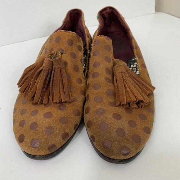 L’Artiste by Spring Step Klasik Loafer in Camel Suede Polka Dots Size 8 - Picture 5 of 9